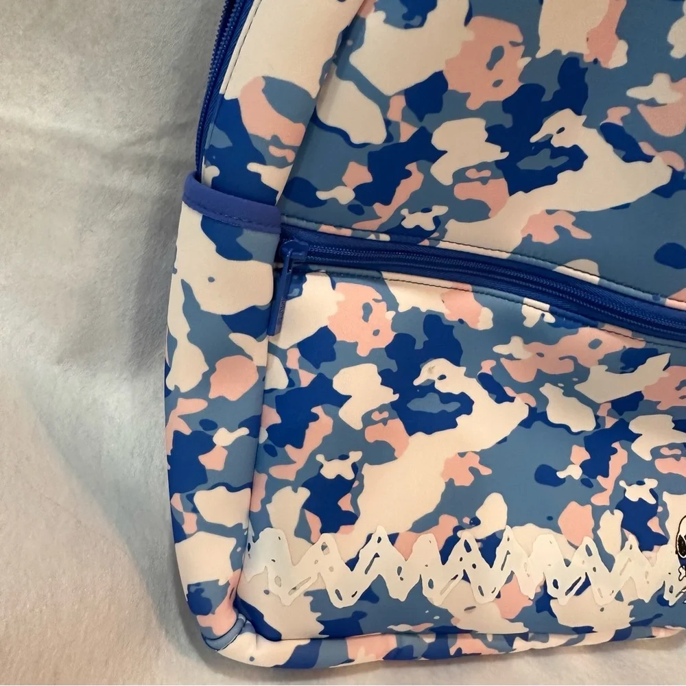 Blue and Pink Camouflage Snoopy Backpack